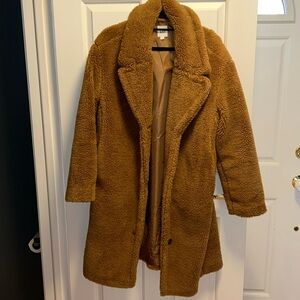 Gap size L faux fur coat